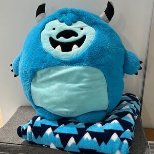 Pillowfort Yeti plush/pillow and blanket